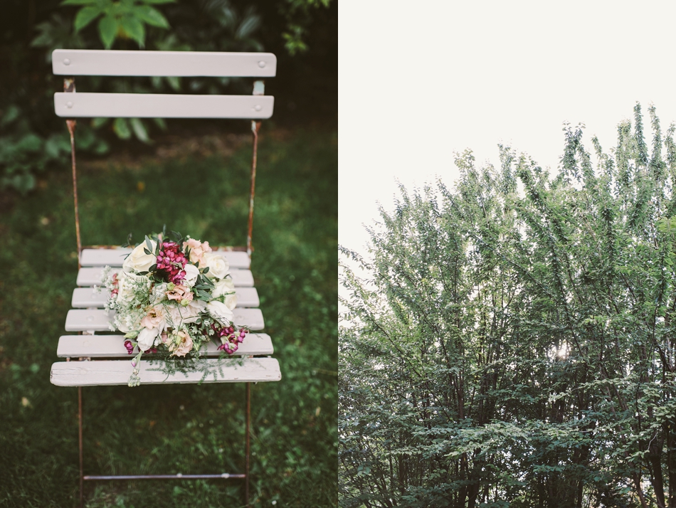 red and white wedding bouquet
