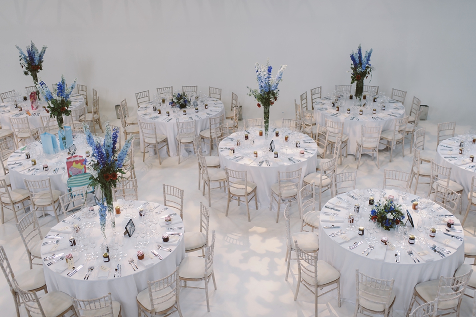 white blue wedding flowers