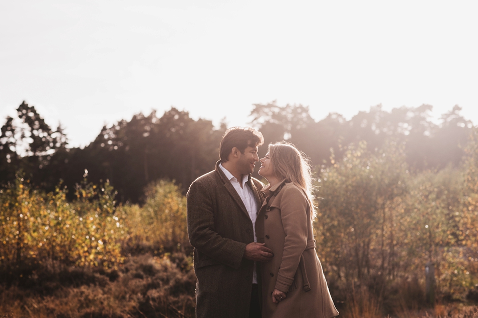 engagement shoot in the woods